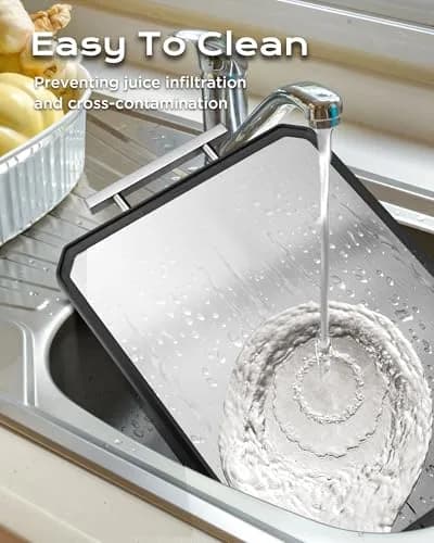 SNOWCLAD Extra Large Stainless Steel Cutting Board Set of 3 | Durable, Hygienic & Dishwasher Safe thumbnail 8
