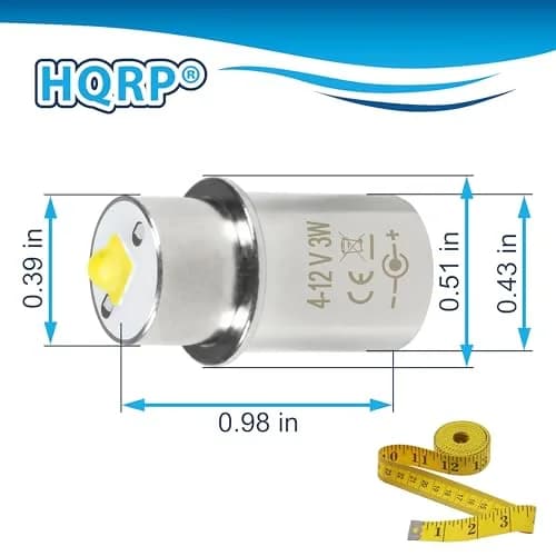 HQRP 10-Pack High Power 3W LED Bulb Compatible with Maglite 3D 4D 5D 6D / 3C 4C 5C 6C / 3-4-5-6 D/C Cell Torch Flashlights thumbnail 7