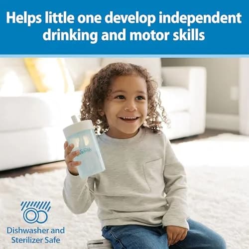 Dr. Brown's Milestones Straw to 360 Convertible Toddler Training Cup Set, 10 oz/300 mL | Interchangeable Silicone Straw & 360 Lids thumbnail 5