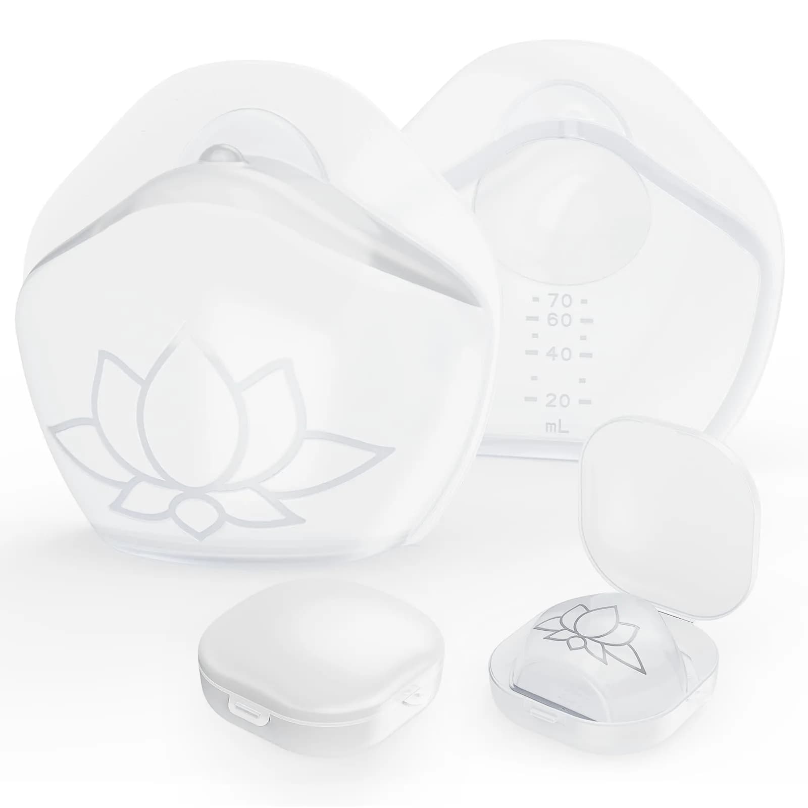 Hranio Breast Milk Collector Shells 30ml (1oz) | BPA-Free Silicone for Breastfeeding — 2.5 oz