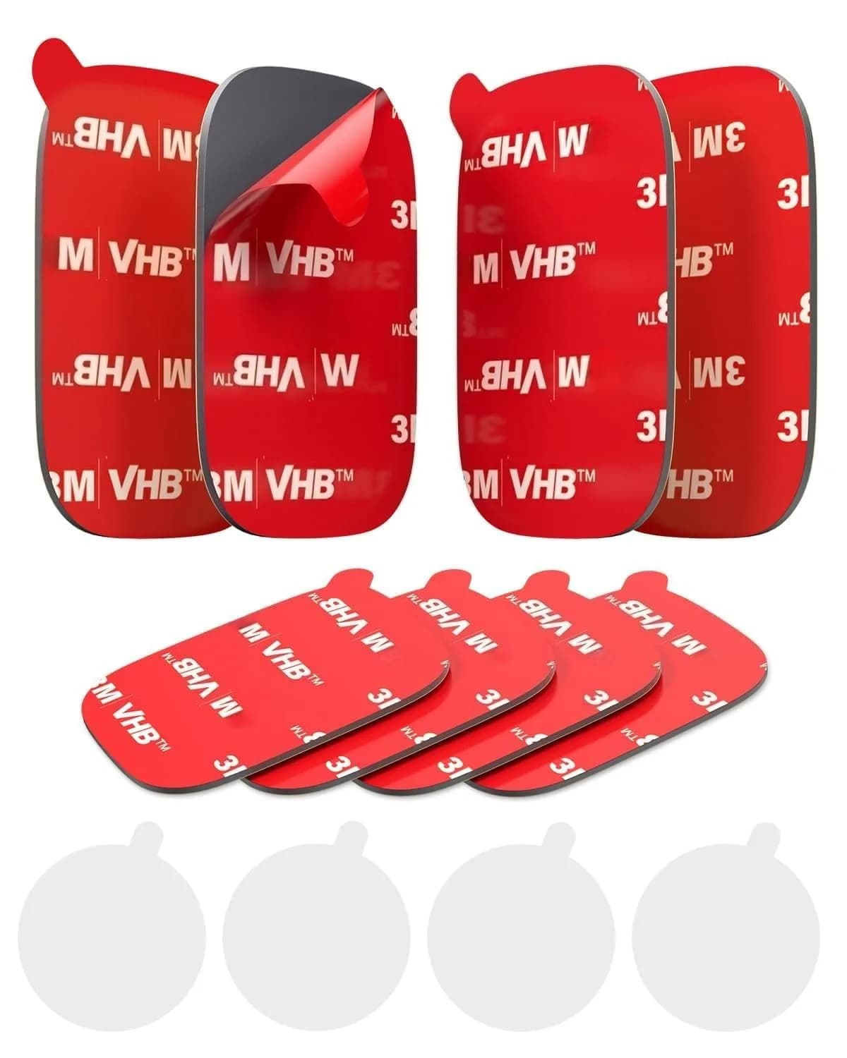 APPS2Car 3M VHB Double Sided Adhesive Pads 1.48" x 2.04" (8 Pack) | Strong Hold for Car Mounts & Accessories — 1.48 x 2.04 Inch Rectangle - Double-Sided