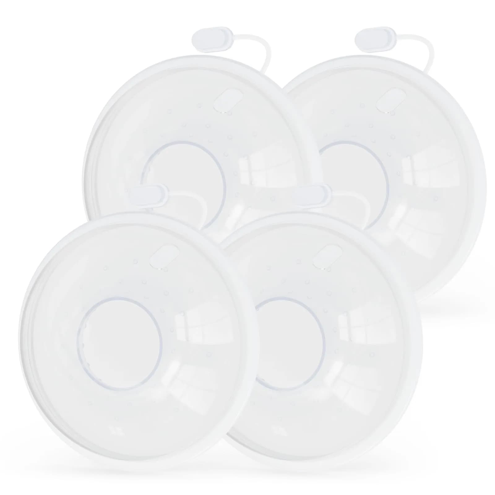 Hranio Breast Milk Collector Shells 30ml (1oz) | BPA-Free Silicone, 4 Counts | Invisible Nursing Tech