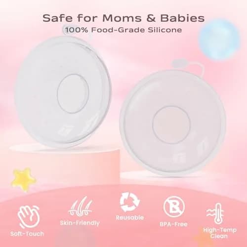 Hranio Breast Milk Collector Shells 30ml (1oz) | BPA-Free Silicone, 4 Counts | Invisible Nursing Tech thumbnail 2