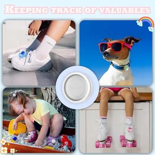 BIQIRE AirTag Shoes Holder 4-Pack (Gen 1 & 2) | Waterproof Silicone Cartoon Case for Kids Shoelaces & Straps (Green/White/Blue/Pink) thumbnail 7