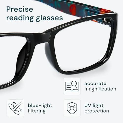 Gaoye 2.5 Professional Reading Glasses for All Day with Blue Light Protection | 5-Pack Flower Vibes thumbnail 2