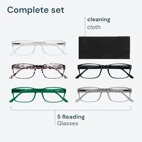 Gaoye Professional Reading Glasses 3.0 Magnification | Blue Light Protection, Spring Hinges, 5-Pack thumbnail 8