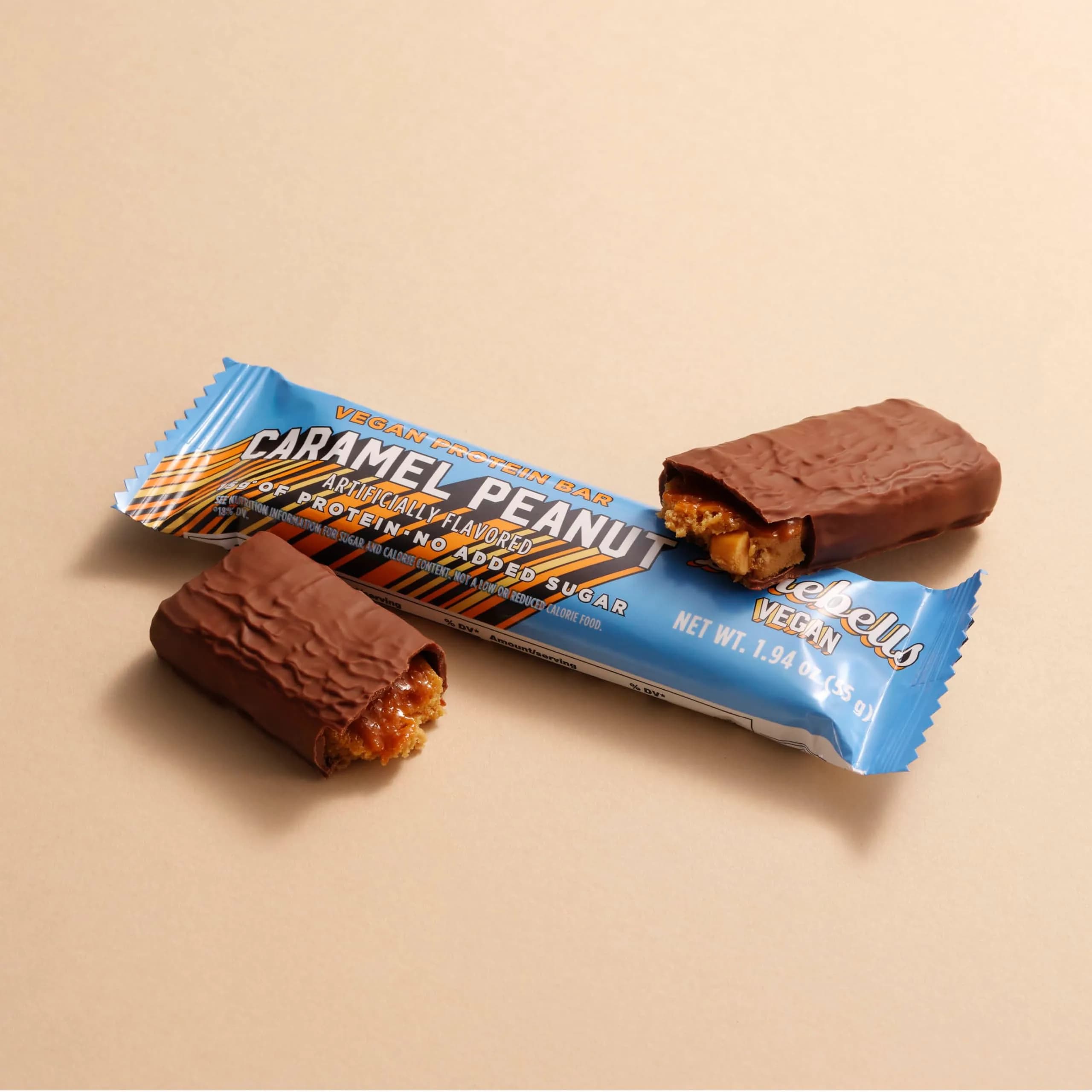BAREBELLS Vegan Protein Bars Peanut Caramel 24 Count | Plant Based High Protein Snack thumbnail 5