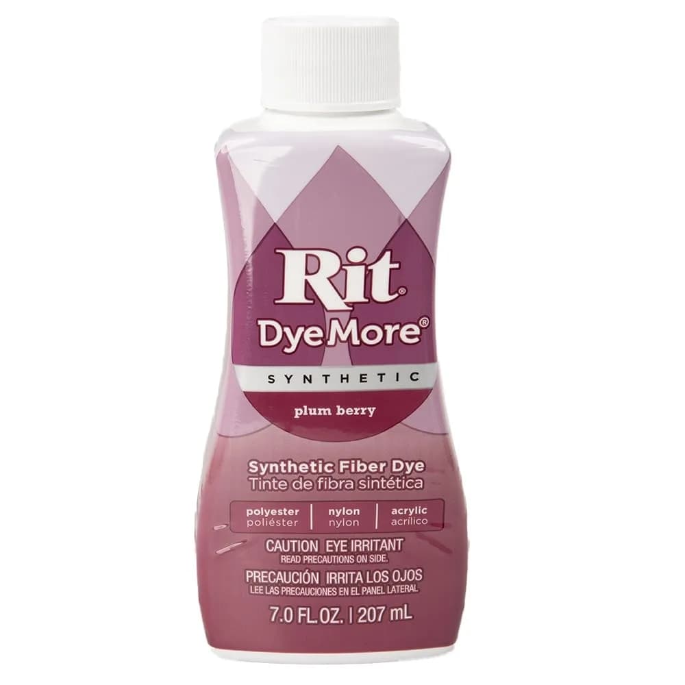 Craft County DyeMore Synthetic Liquid Fiber Dye 207ml (7 Oz) Plum Berry | Permanent Fabric Dye for Polyester, Acrylic, Acetate