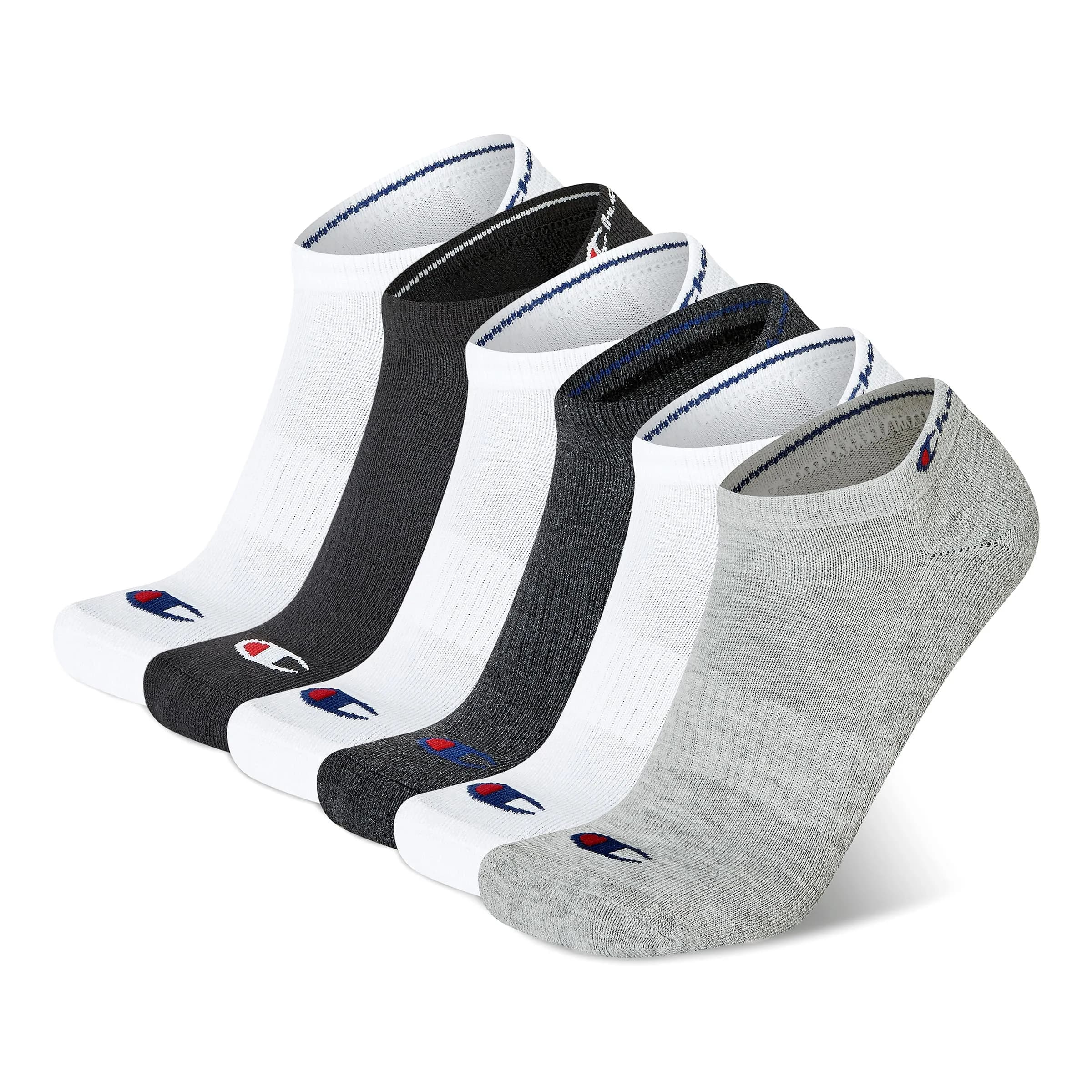 Champion Men’s Low Cut Athletic Socks 6-Pack | Moisture-Wicking, Cushioned Fit for Men - main product image