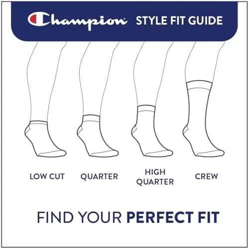 Champion Men’s Low Cut Athletic Socks 6-Pack | Moisture-Wicking, Cushioned Fit for Men thumbnail 6