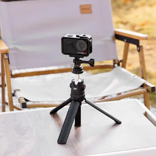 JJC 2-in-1 Action Camera Hot Shoe Mount Adapter with 1/4"-20 Hole & Tilt Adjustment | Black ABS Material thumbnail 6