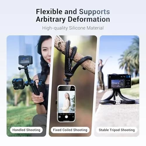 JJC Magnetic Flexible Tripod for MagSafe Phone & Action Camera, Bendable | 1kg (2.2lb) Load Capacity thumbnail 6