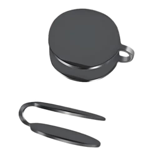 Dtexhif Black Keloid Pressure Clip-On Earrings for Women Men | 0.47 inch (1.2 cm) thumbnail 1