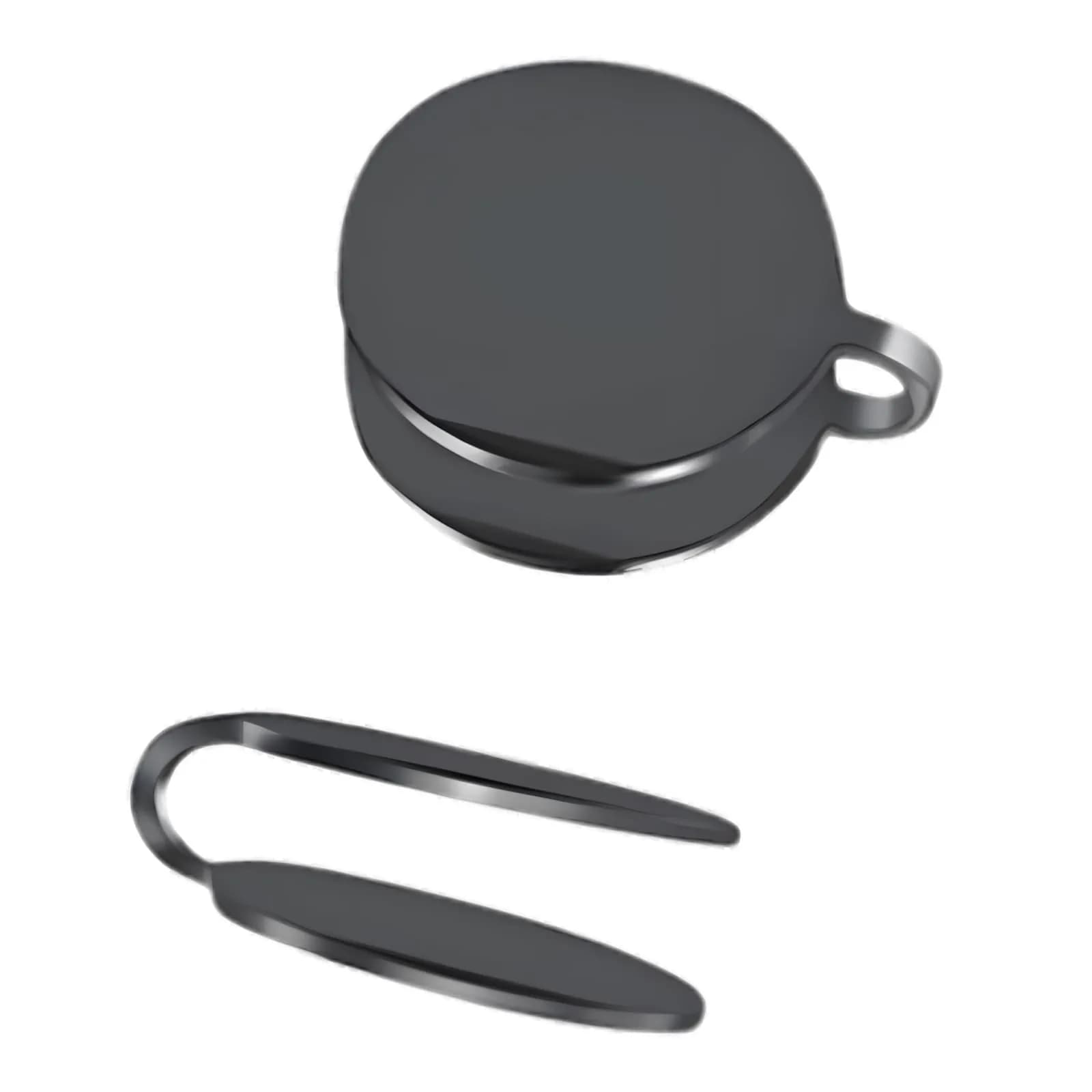 Dtexhif Black Keloid Pressure Clip-On Earrings for Women Men | 0.47 inch (1.2 cm) - main product image