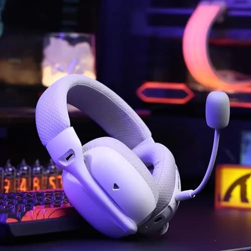 ATTACK SHARK L80 PRO Wireless Gaming Headset with Detachable Mic & Tri-Mode Connectivity (White) thumbnail 9