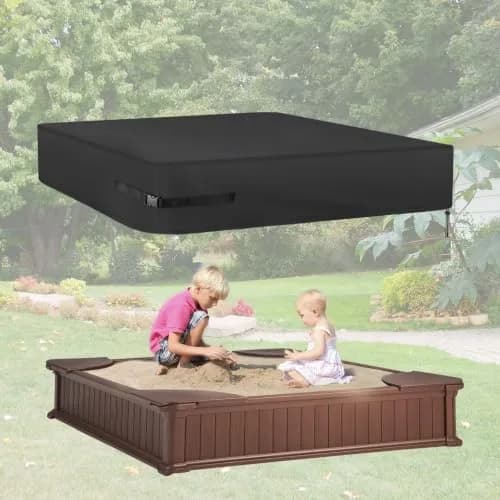Kasla Waterproof Sandbox Cover 72"x72"x8" | Heavy Duty Outdoor Sand Pit Protection thumbnail 6