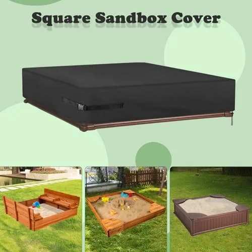 Kasla Waterproof Sandbox Cover 72"x72"x8" | Heavy Duty Outdoor Sand Pit Protection thumbnail 7