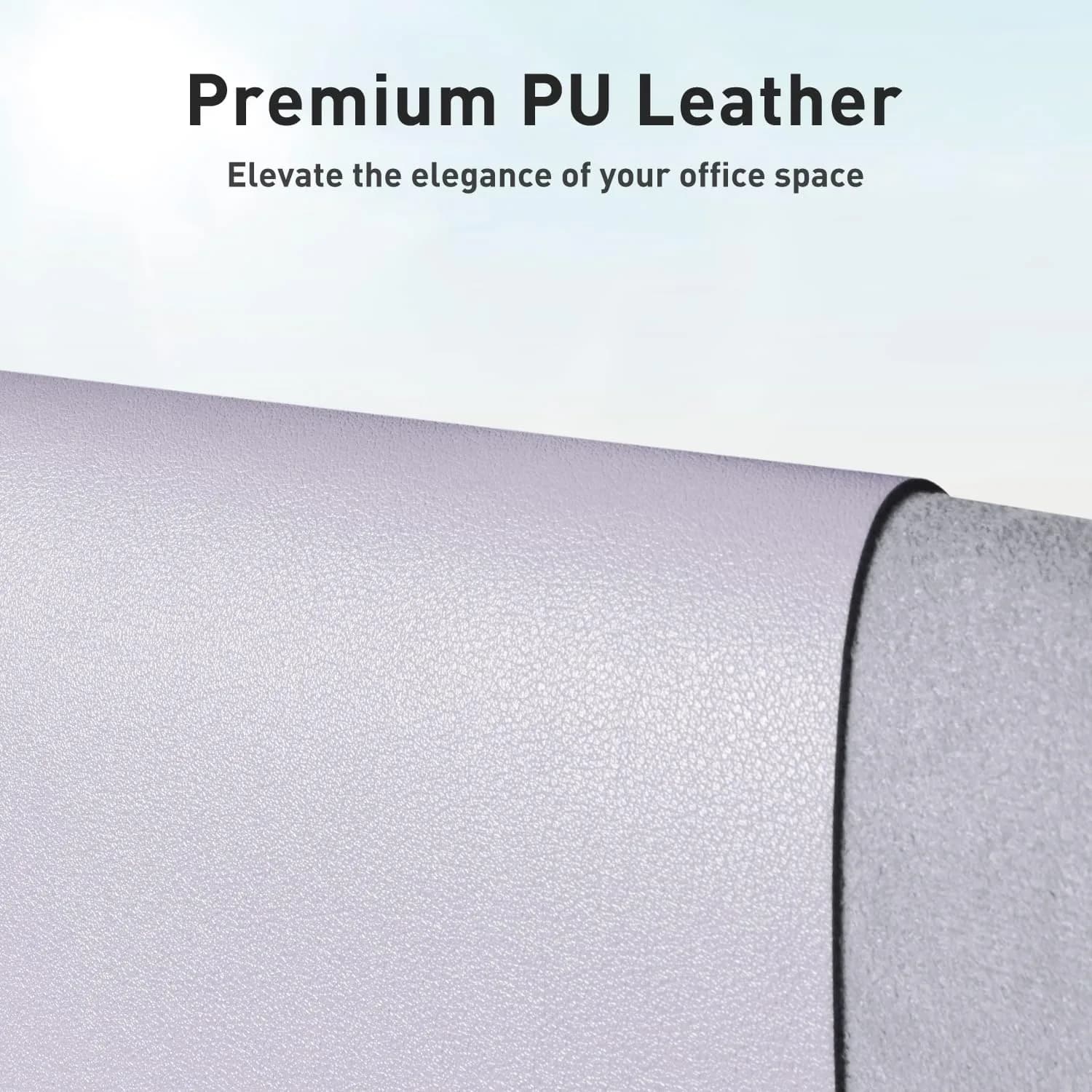 Aothia Large PU Leather Desk Pad Protector Soft Lavender 48" x 17" | Smooth Ink Flow Desk Pad thumbnail 2