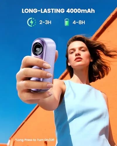 coldSky Portable Handheld Turbo Fan 4000mAh | Adjustable Speed & Compact Design for Travel & Outdoors thumbnail 5