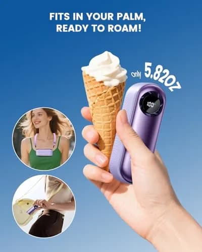 coldSky Portable Handheld Turbo Fan 4000mAh | Adjustable Speed & Compact Design for Travel & Outdoors thumbnail 3