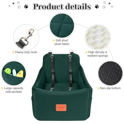 INDYBUD Dog Booster Car Seat for Dogs up to 35lbs | Safe Travel & Indoor Use thumbnail 3