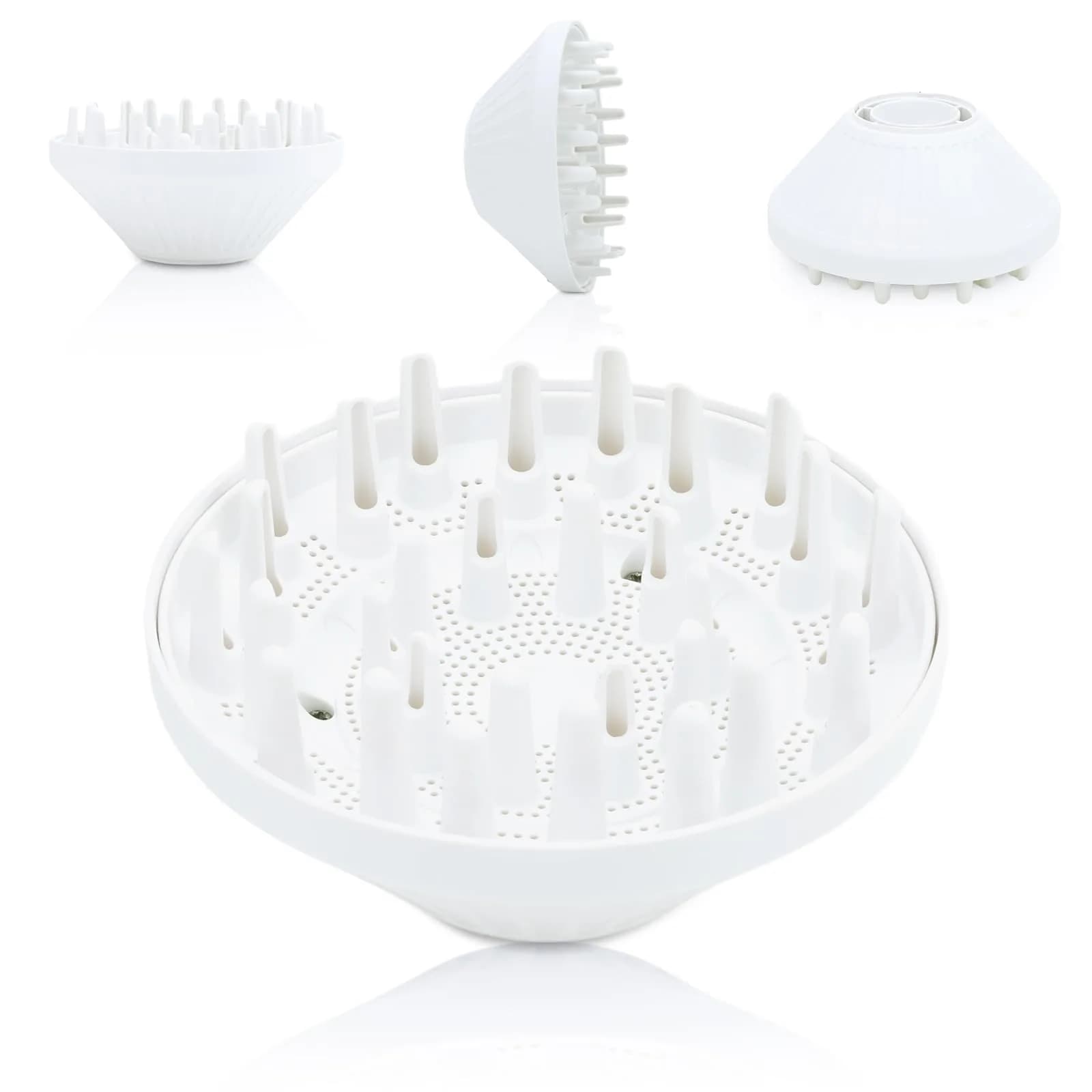 SEICHYGO Purple Diffuser for Hair Dryer | Compatible with Laifen SE Lite, 360° Rotating, Gentle on Fine Hair (150 characters) — White