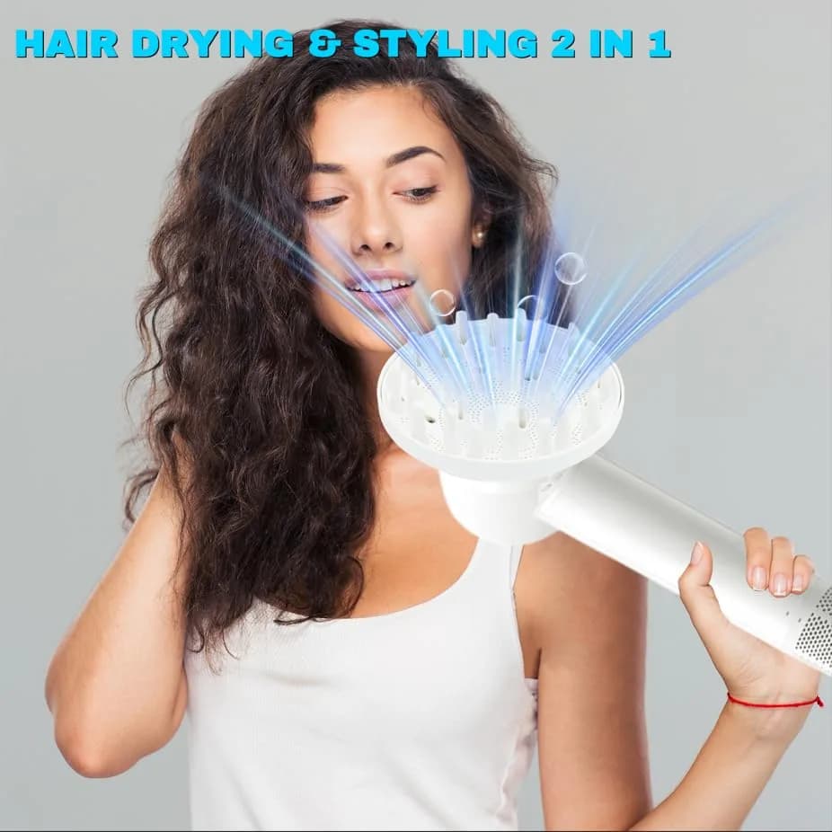 SEICHYGO 360° Rotating Diffuser Attachment Nozzle for Laifen SE Lite Hair Dryer, White | Honeycomb Design for Curly Hair thumbnail 7