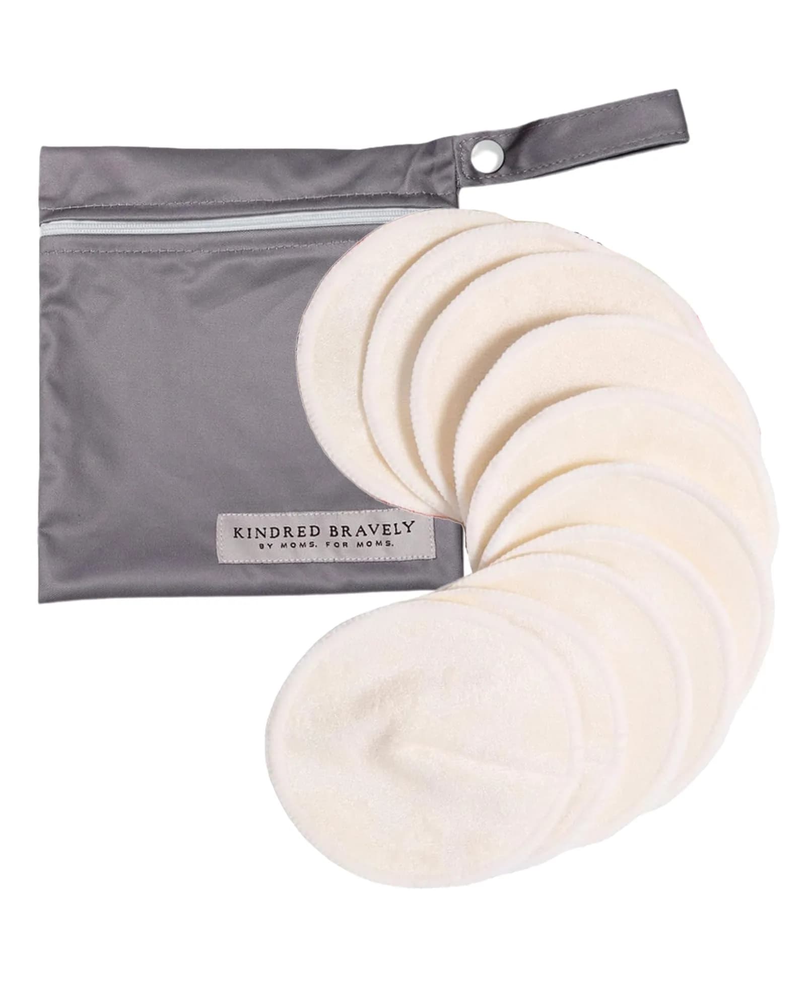 Kindred Bravely Organic Reusable Nursing Pads for Breastfeeding, 10 Pack | OEKO-TEX Certified, Contoured Fit