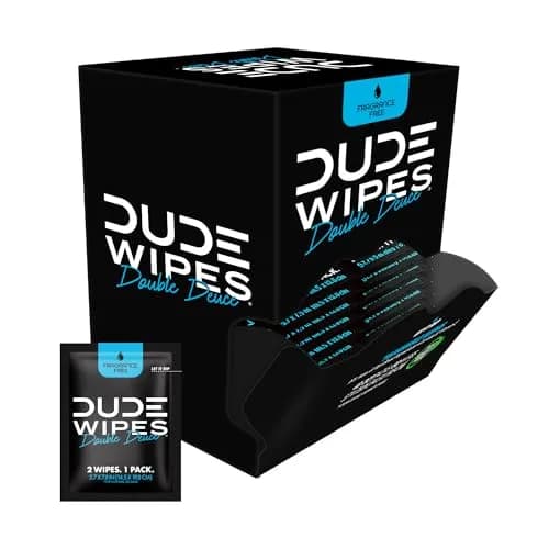 DUDE Wipes Double Deuce On-The-Go Flushable Wipes 80 Count | Hypoallergenic & Plant-Based thumbnail 7