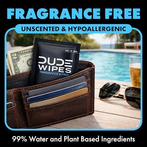 DUDE Wipes Double Deuce On-The-Go Flushable Wipes 80 Count | Hypoallergenic & Plant-Based thumbnail 4