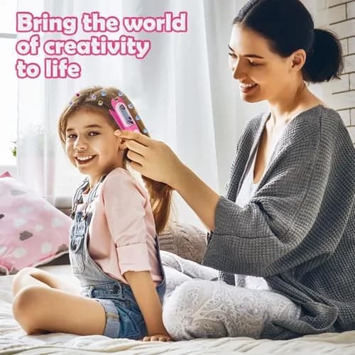 kidzkube Hair Gem Stamper Kit Pink | Reusable Shining Diamonds for Girls Ages 3-12 thumbnail 4