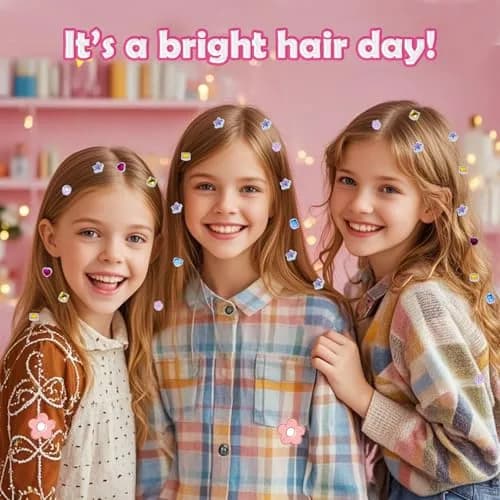 kidzkube Hair Gem Stamper Kit Pink | Reusable Shining Diamonds for Girls Ages 3-12 thumbnail 7