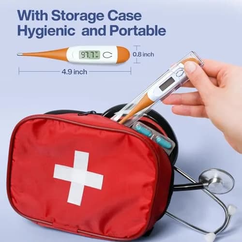 Boncare Digital Thermometer for Adults, Kids & Babies, Orange | Fast 10-Second Reading thumbnail 6