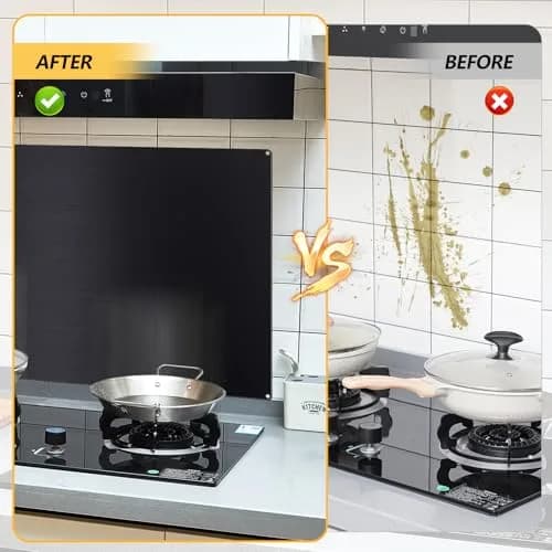 Yaocom Stainless Steel Backsplash 61x91 cm (24x36 Inch) | Protects Walls from Splatter thumbnail 4