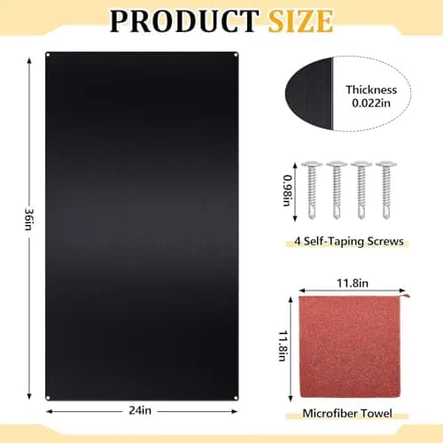 Yaocom Stainless Steel Backsplash 61x91 cm (24x36 Inch) | Protects Walls from Splatter thumbnail 2