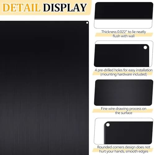 Yaocom Stainless Steel Backsplash 61x91 cm (24x36 Inch) | Protects Walls from Splatter thumbnail 3