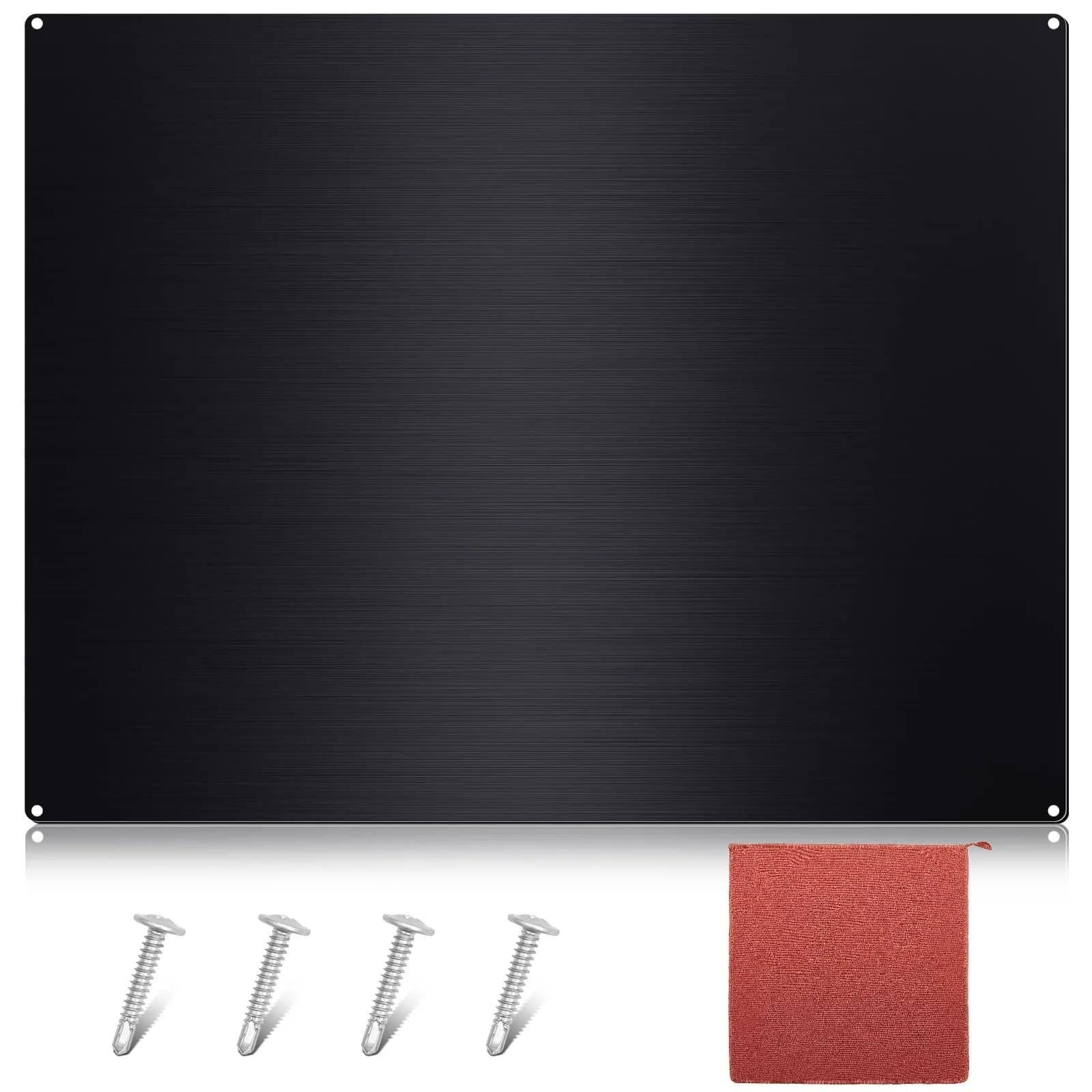 Yaocom Stainless Steel Backsplash 76x30 cm (30x12 Inch) | Brushed Finish for Kitchen Walls — Black / 24×30 Inch