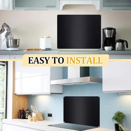 Yaocom Black Stainless Steel Backsplash 24 x 30 Inches | Protects Walls from Splatter thumbnail 7