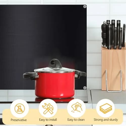 Yaocom Stainless Steel Backsplash 76x91 cm (30x36 Inch) | Protects Walls from Splatter thumbnail 6