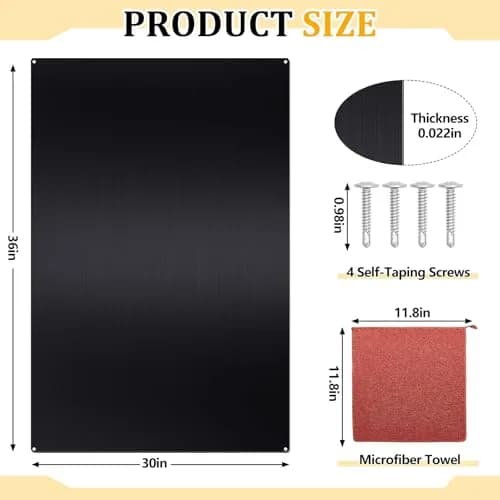 Yaocom Stainless Steel Backsplash 76x91 cm (30x36 Inch) | Protects Walls from Splatter thumbnail 2