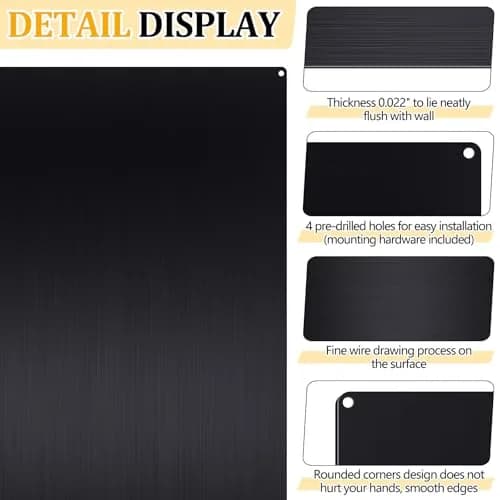 Yaocom Stainless Steel Backsplash 76x91 cm (30x36 Inch) | Protects Walls from Splatter thumbnail 3