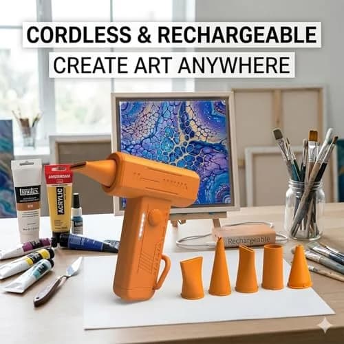 NISITEM Cordless 6-Nozzle Paint Blower | Fluid Art & Dutch Pour Tool, 1 Count thumbnail 8