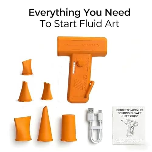 NISITEM Cordless 6-Nozzle Paint Blower | Fluid Art & Dutch Pour Tool, 1 Count thumbnail 9