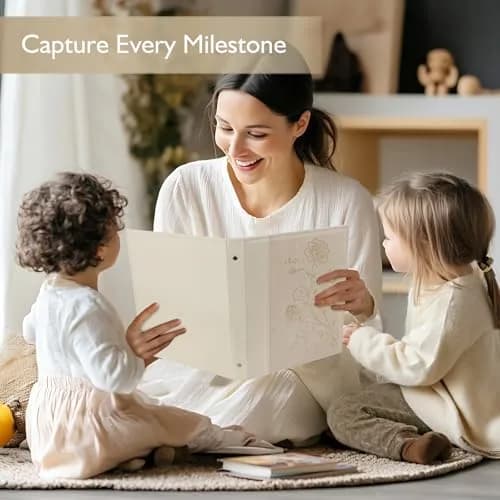 Miaikoe 8x10 Photo Album Clear Pockets Leather Cover Holds 50 Vertical Photos | Classic Beige Wedding Album thumbnail 5