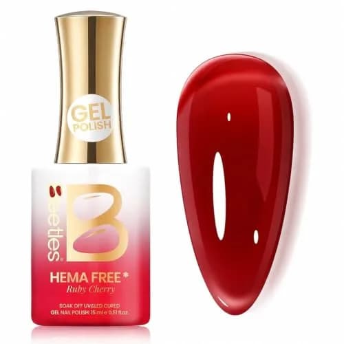 Beetles Gel Polish Ruby Cherry Jelly Red Gel Nail Polish 15ml (0.51 Fl Oz) | Long-Lasting Glossy Finish thumbnail 1