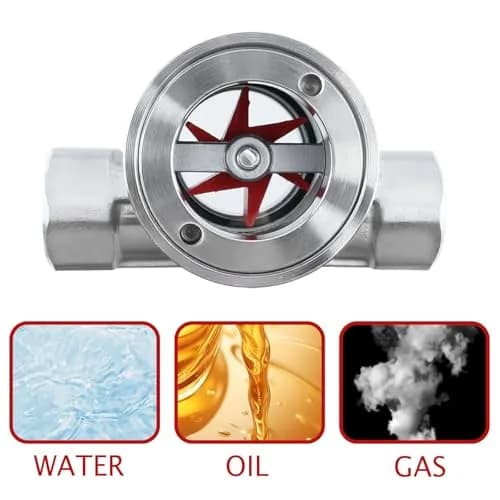Antrader 1/2" NPT Female Stainless Steel Flow Indicator with Impeller | DN15-1/2" Sight Glass thumbnail 4