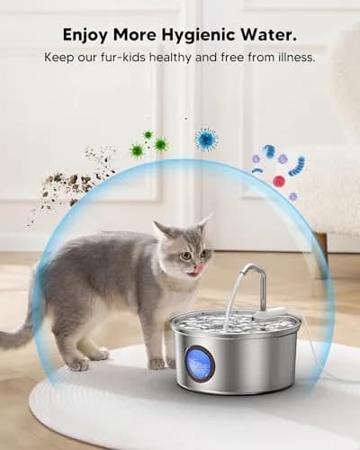 puppyspout Cat Water Fountain Filters for 3.2L (108oz) Fountain | 10 Filters + 2 Sponges, 6-Month Supply thumbnail 7