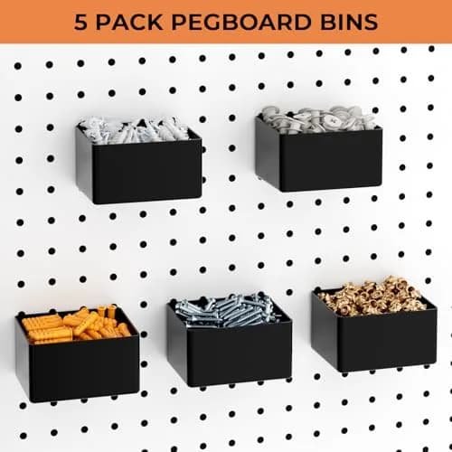 INCLY 120PCS Pegboard Accessories Organizer Kit with Pegboard Hooks & Bins | Heavy Duty Metal & Plastic Set thumbnail 6