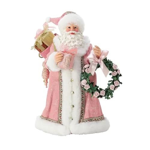 Department 56 Possible Dreams Rosy Pink Cheeks Santa Figurine 27 cm (10.5 Inch) | Hand-Crafted Christmas Tradition thumbnail 1