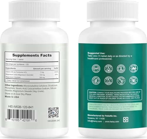 Heivy Magnesium Glycinate 500mg | Supports Deep Sleep & Muscle Relaxation thumbnail 8